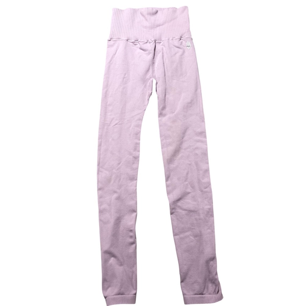 FP Movement Leggings Womens XS/S Purple High Rise Ribbed Yoga Athletic Free Peop